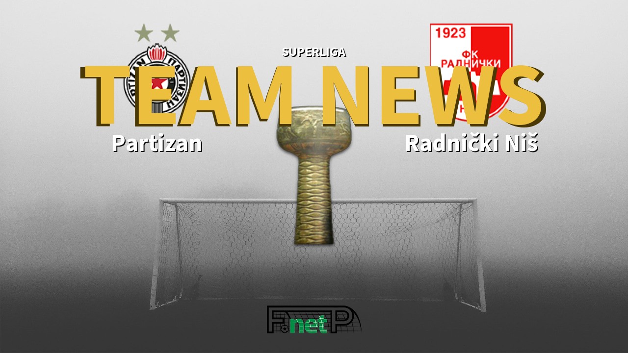 SuperLiga News: Partizan Belgrade vs Radnički Niš Confirmed Line-ups