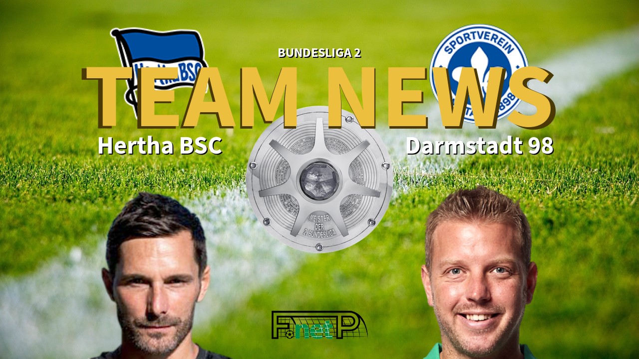 Bundesliga 2 News: Hertha Berlin vs Darmstadt Confirmed Line-ups