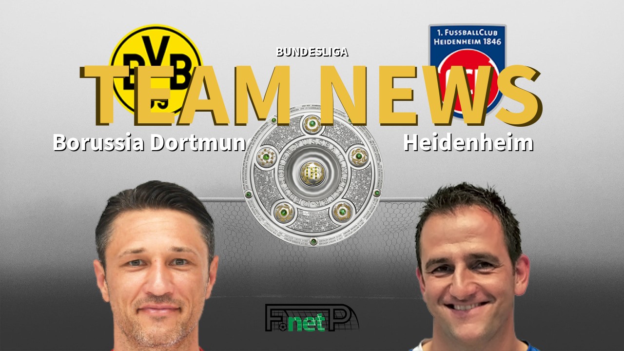 Bundesliga News: Borussia Dortmund vs Heidenheim Confirmed Line-ups