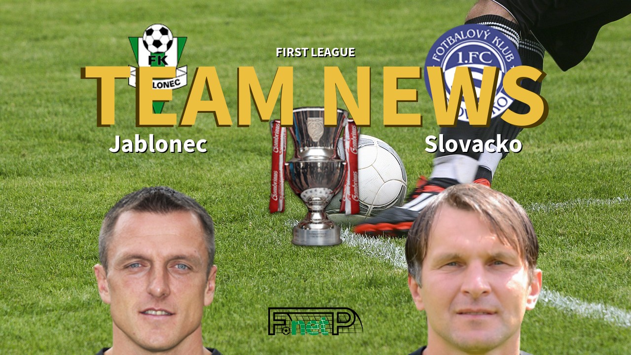 First League News: Baumit Jablonec vs FC Slovácko Confirmed Line-ups