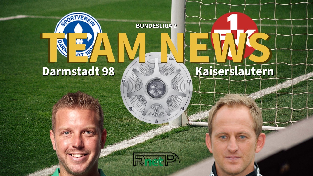 Bundesliga 2 News: Darmstadt vs Kaiserslautern Confirmed Line-ups
