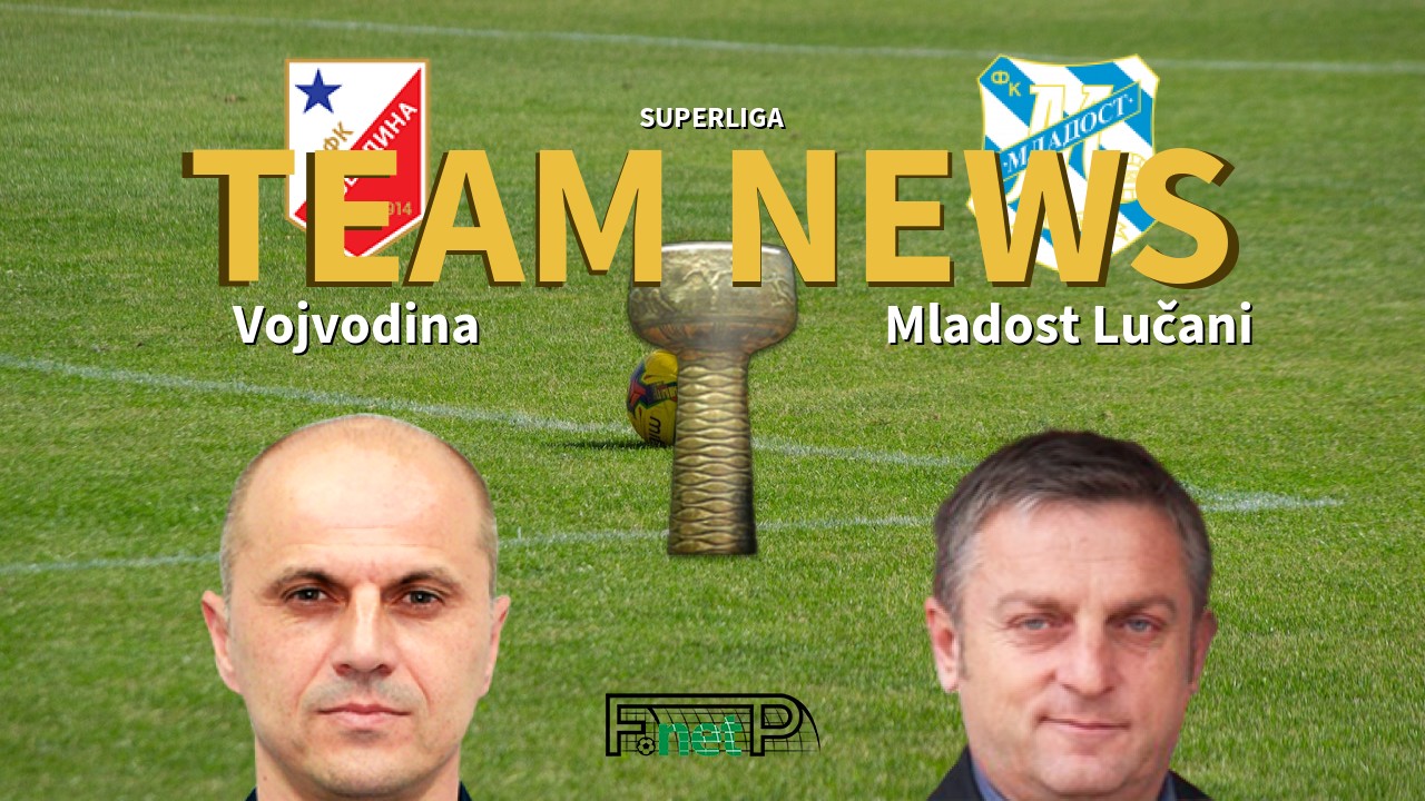 SuperLiga News: Vojvodina vs Mladost Lučani Confirmed Line-ups