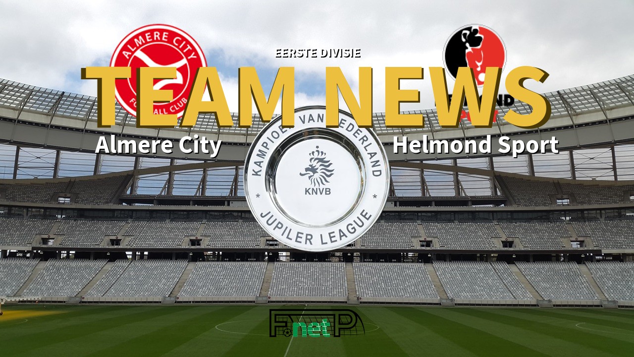 Eerste Divisie News: Almere City vs Helmond Sport Confirmed Line-ups