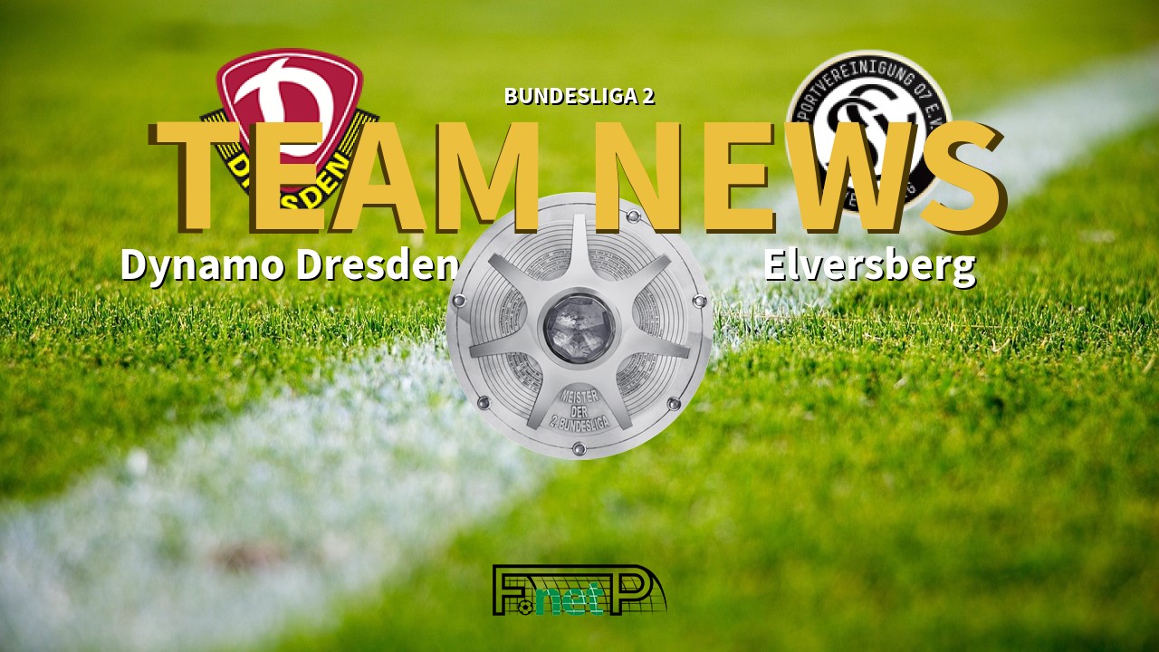Bundesliga 2 News: Dynamo Dresden vs Elversberg Confirmed Line-ups