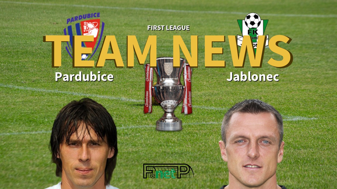 First League News: Pardubice vs Baumit Jablonec Confirmed Line-ups