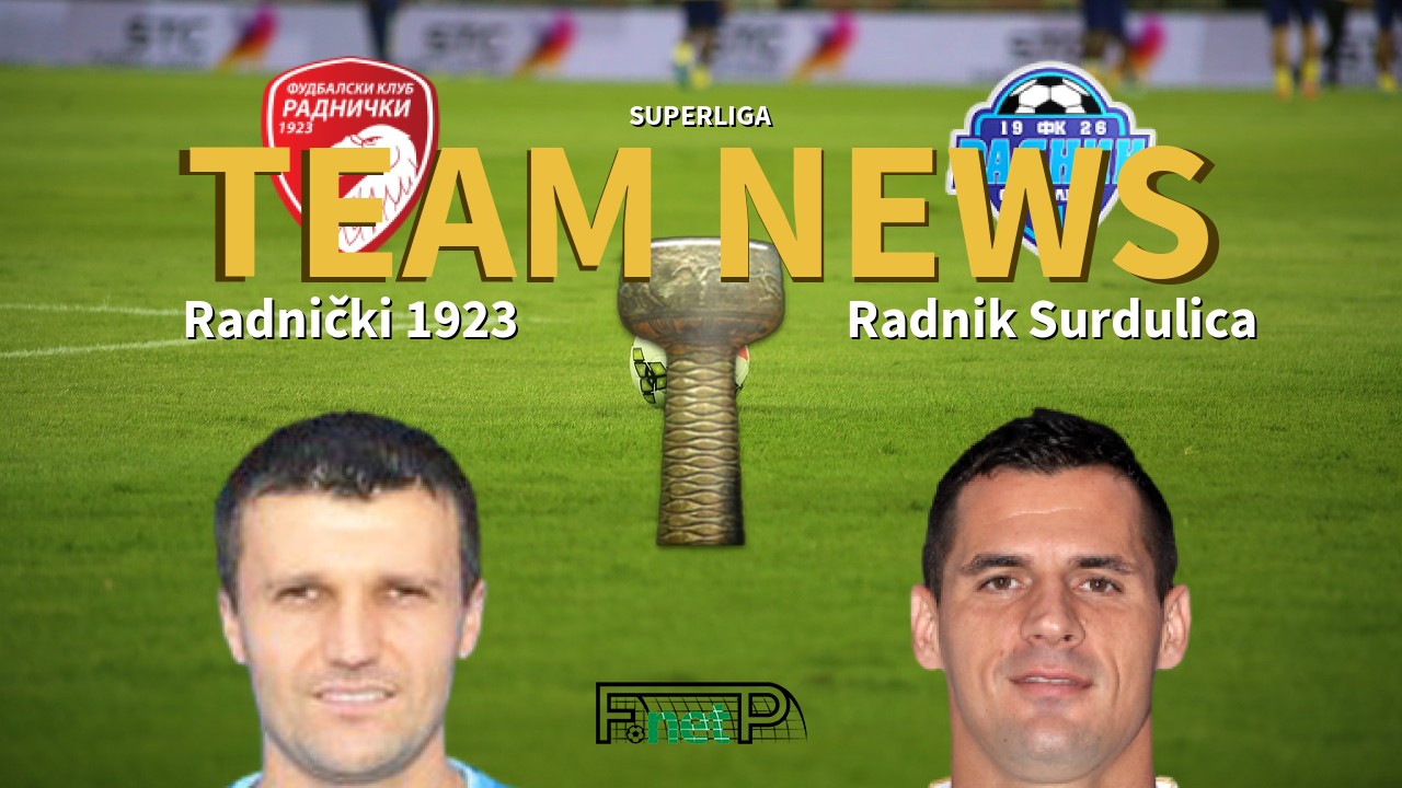 SuperLiga News: Radnički 1923 vs Radnik Surdulica Confirmed Line-ups