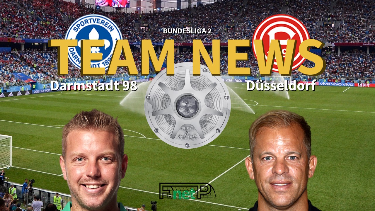 Bundesliga 2 News: Darmstadt vs Fortuna Dusseldorf Confirmed Line-ups