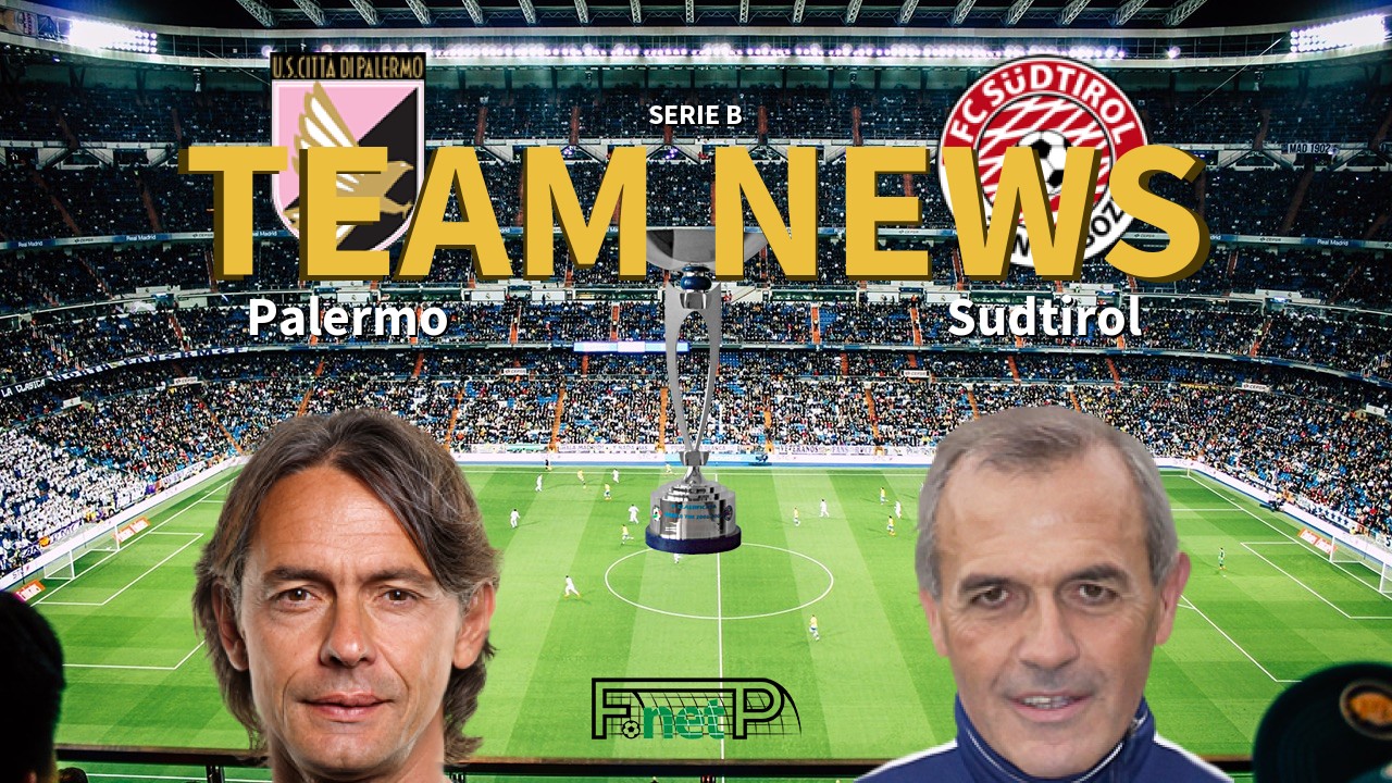 Serie B News: Palermo vs Südtirol-Alto Adige Confirmed Line-ups