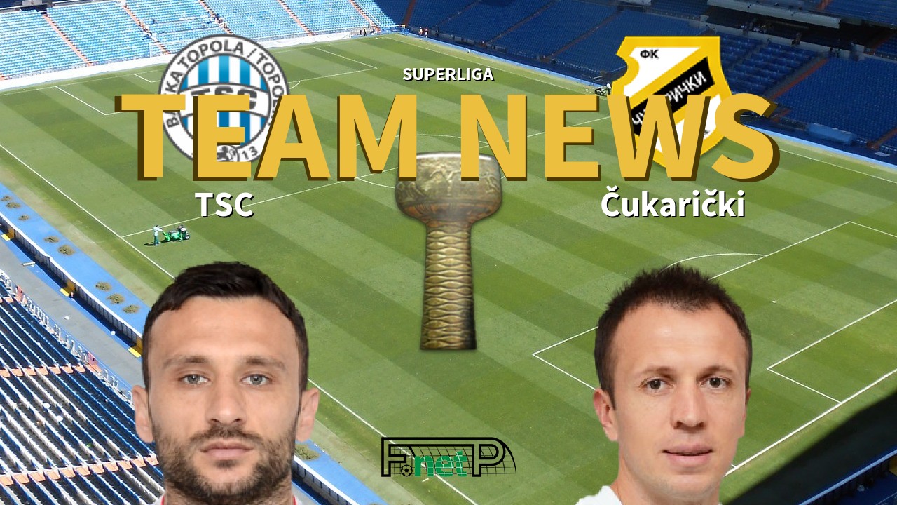 SuperLiga News: TSC Bačka Topola vs Čukarički Confirmed Line-ups