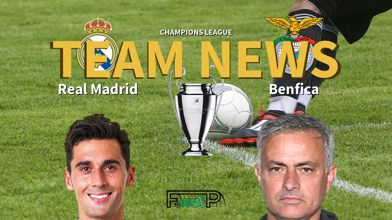 Champions League News: Real Madrid vs Benfica Confirmed Line-ups