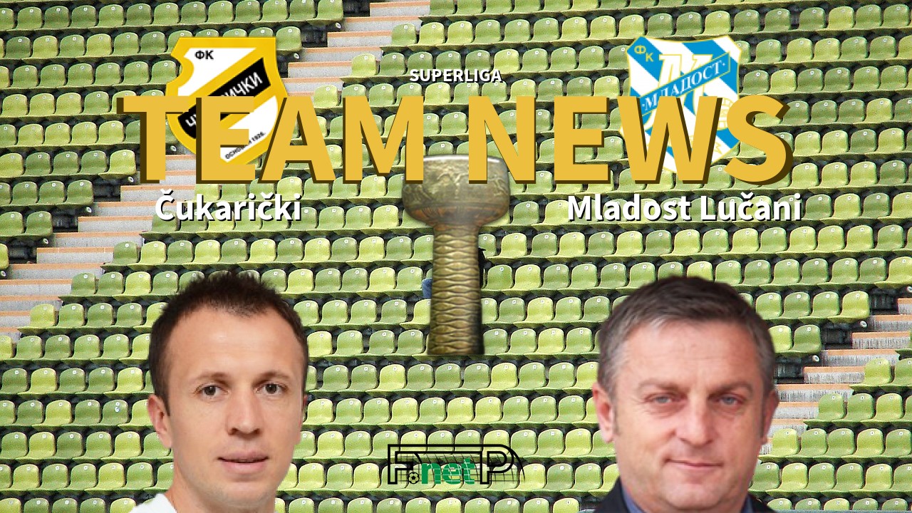 SuperLiga News: Čukarički vs Mladost Lučani Confirmed Line-ups