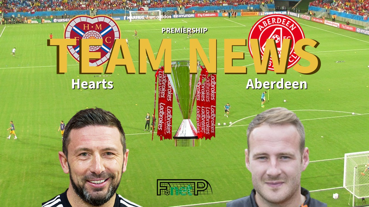 Premiership News: Hearts vs Aberdeen Confirmed Line-ups