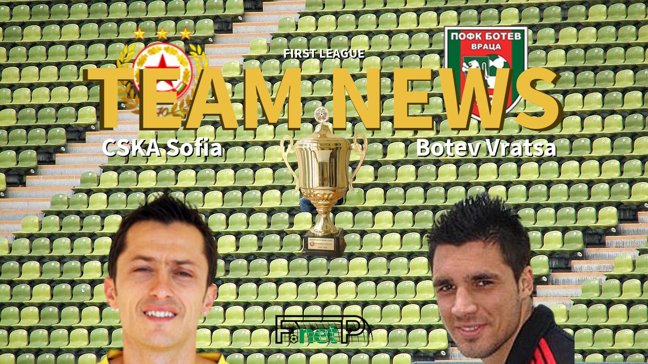 First League News: CSKA Sofia vs Botev Vratsa Confirmed Line-ups