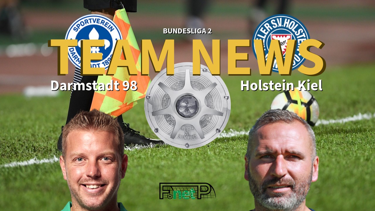 Bundesliga 2 News: Darmstadt vs Holstein Kiel Confirmed Line-ups