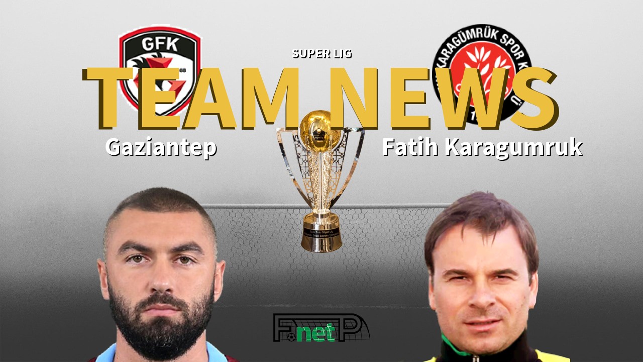 Super Lig News: Gaziantep vs Fatih Karagümrük Confirmed Line-ups