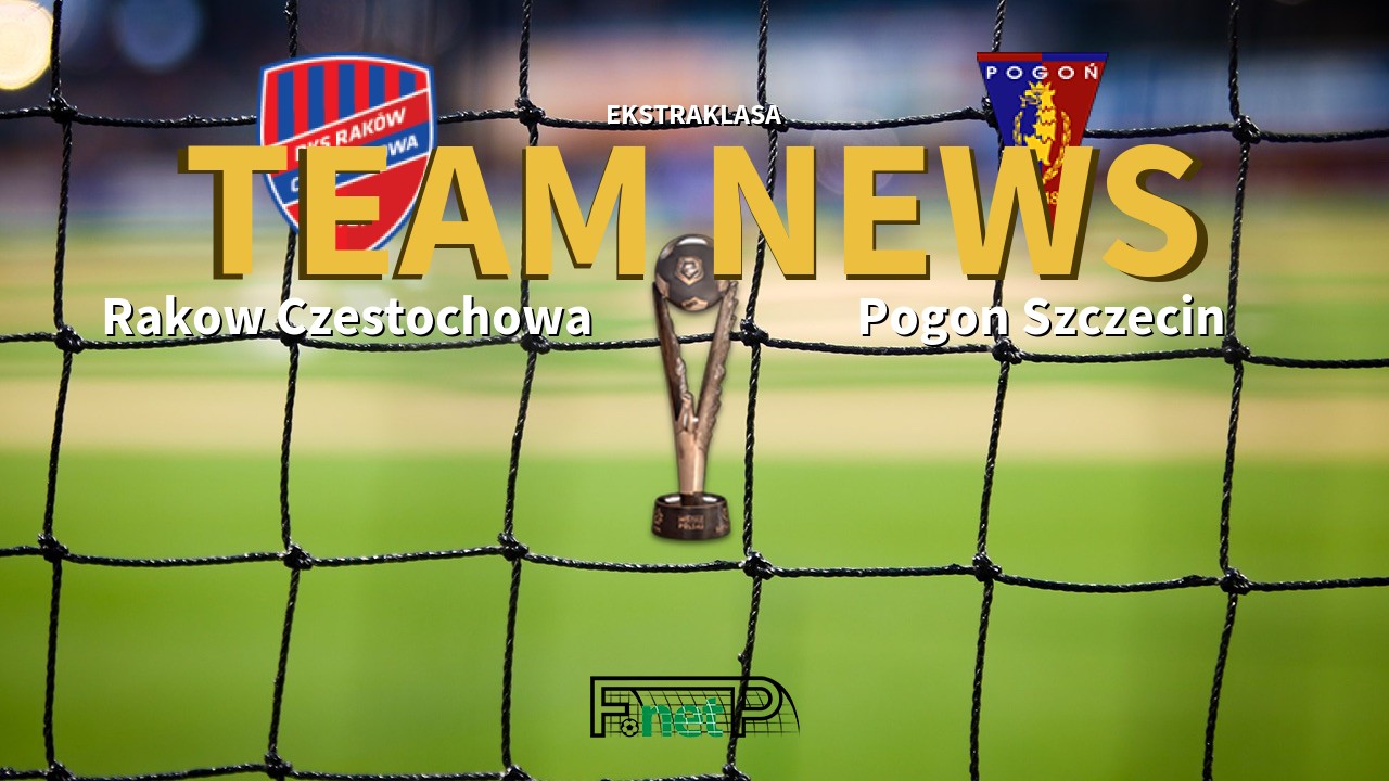 Ekstraklasa News: Raków Częstochowa vs Pogon Szczecin Confirmed Line-ups