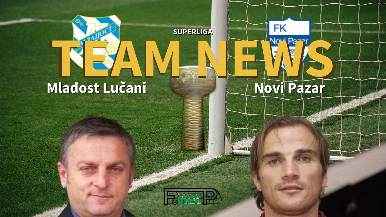SuperLiga News: Mladost Lučani vs Novi Pazar Confirmed Line-ups