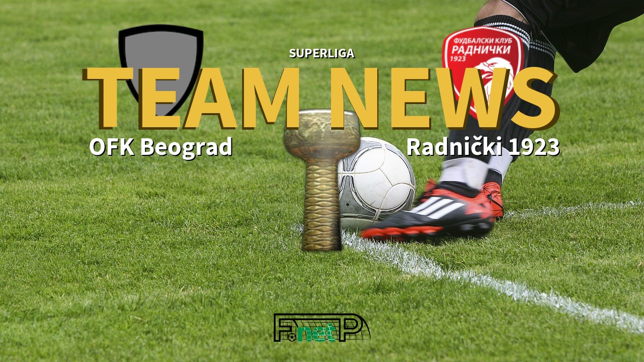 SuperLiga News: OFK Beograd vs Radnički 1923 Confirmed Line-ups