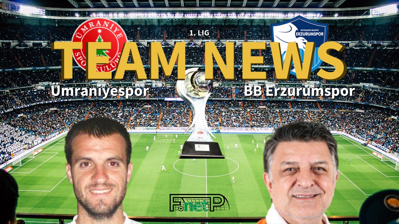 1. Lig News: Ümraniyespor vs BB Erzurumspor Confirmed Line-ups