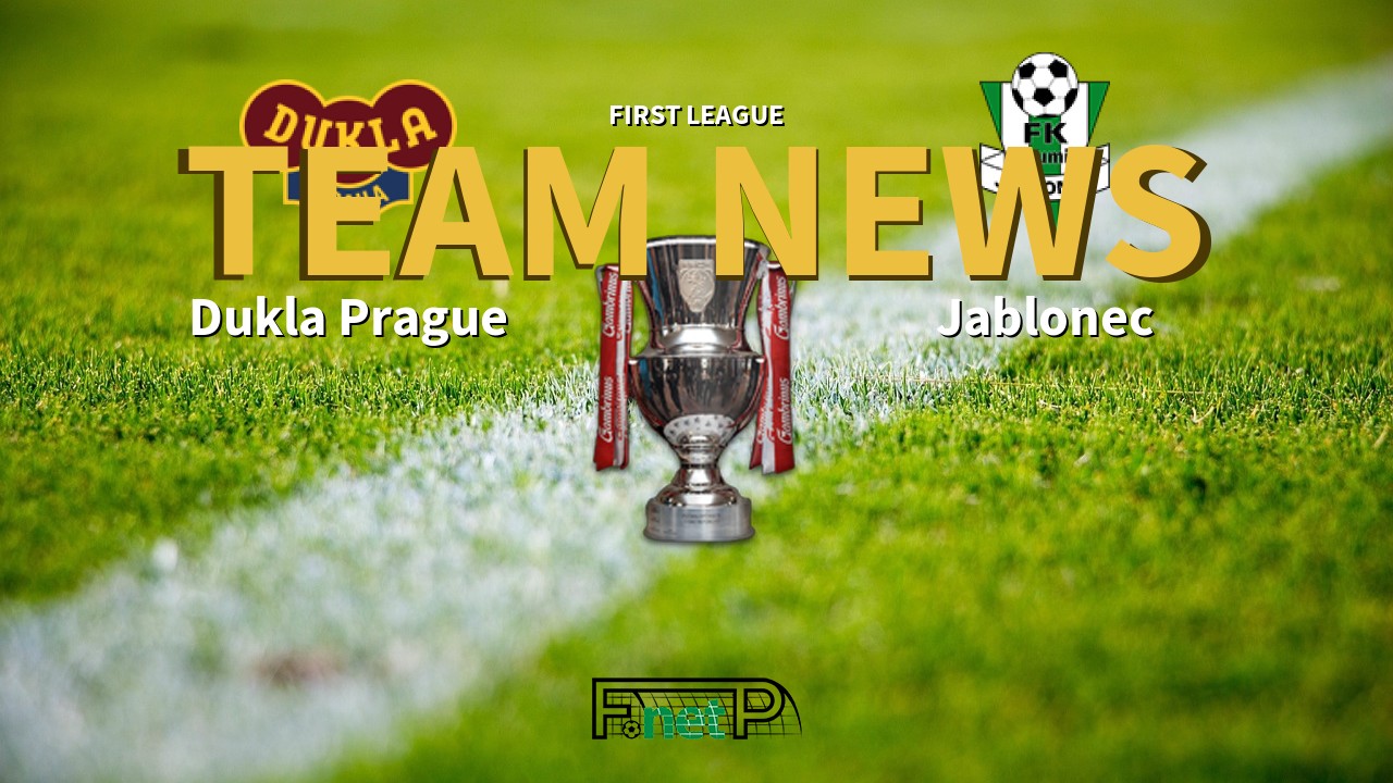 First League News: Dukla Prague vs Baumit Jablonec Confirmed Line-ups