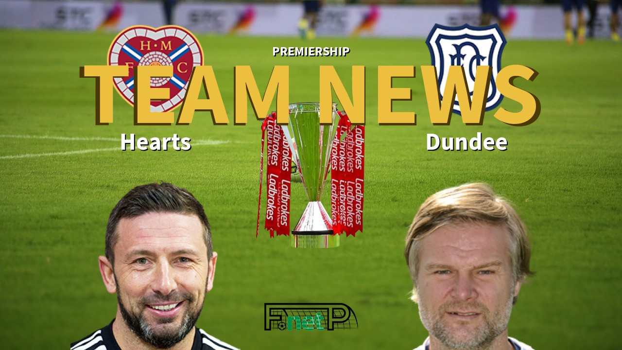 Premiership News: Hearts vs Dundee Confirmed Line-ups