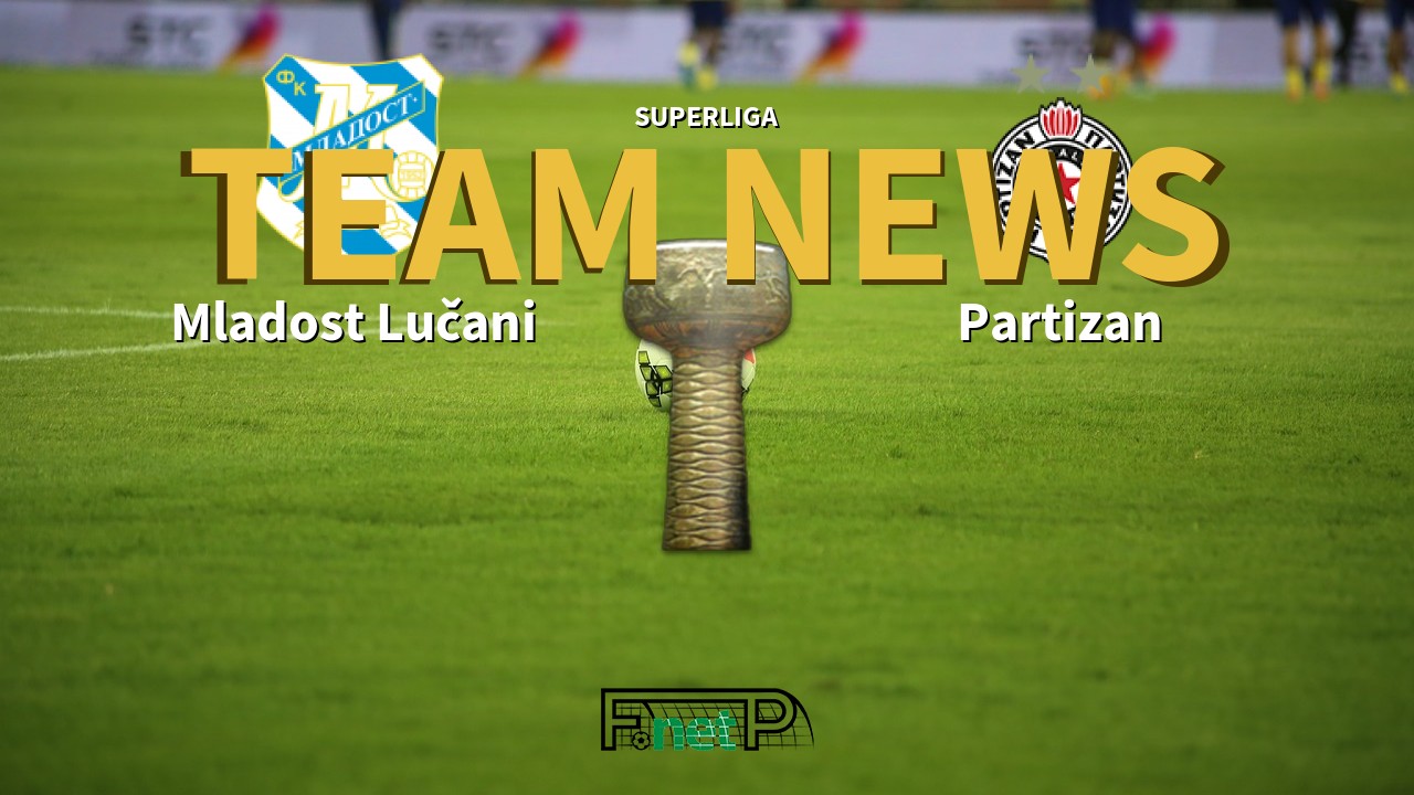 SuperLiga News: Mladost Lučani vs Partizan Belgrade Confirmed Line-ups