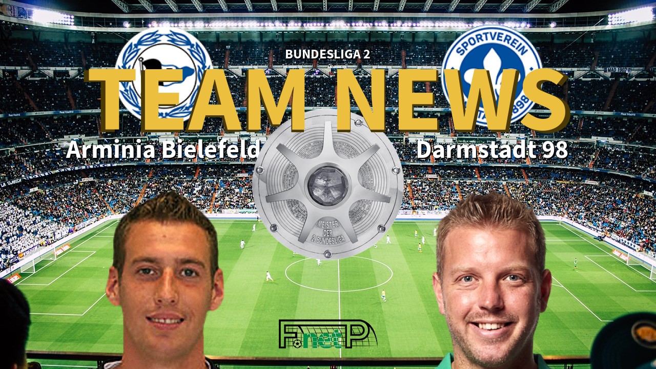 Bundesliga 2 News: Arminia Bielefeld vs Darmstadt Confirmed Line-ups