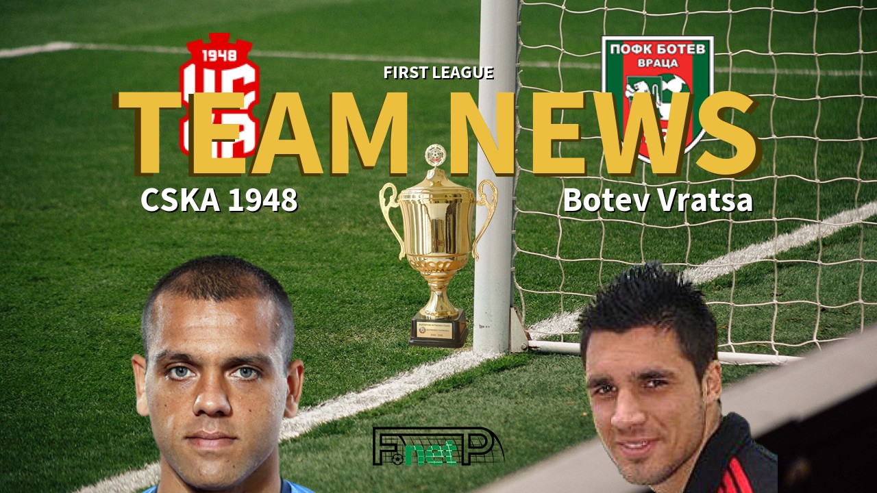 First League News: CSKA 1948 vs Botev Vratsa Confirmed Line-ups