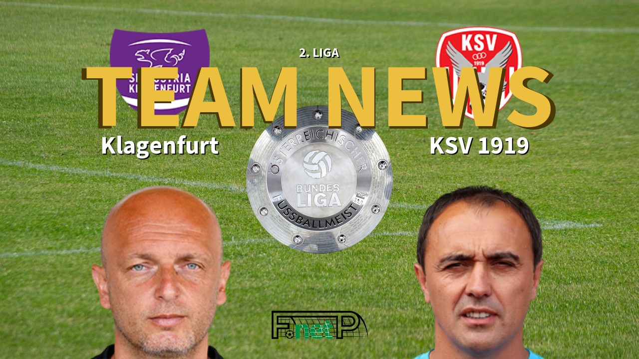 2. Liga News: Austria Klagenfurt vs KSV 1919 Confirmed Line-ups