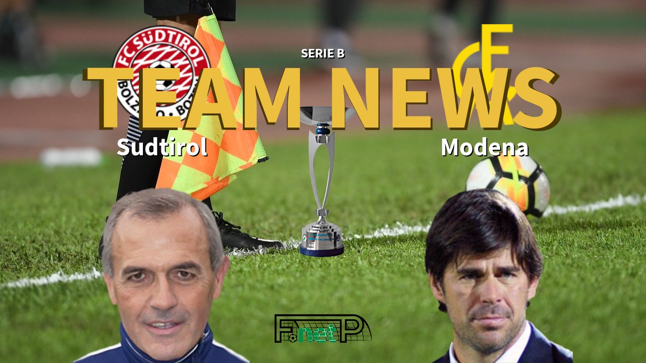 Serie B News: Südtirol-Alto Adige vs Modena Confirmed Line-ups