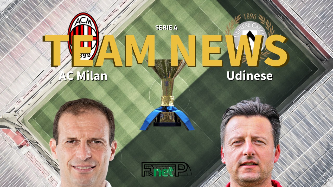 Serie A News: AC Milan vs Udinese Confirmed Line-ups