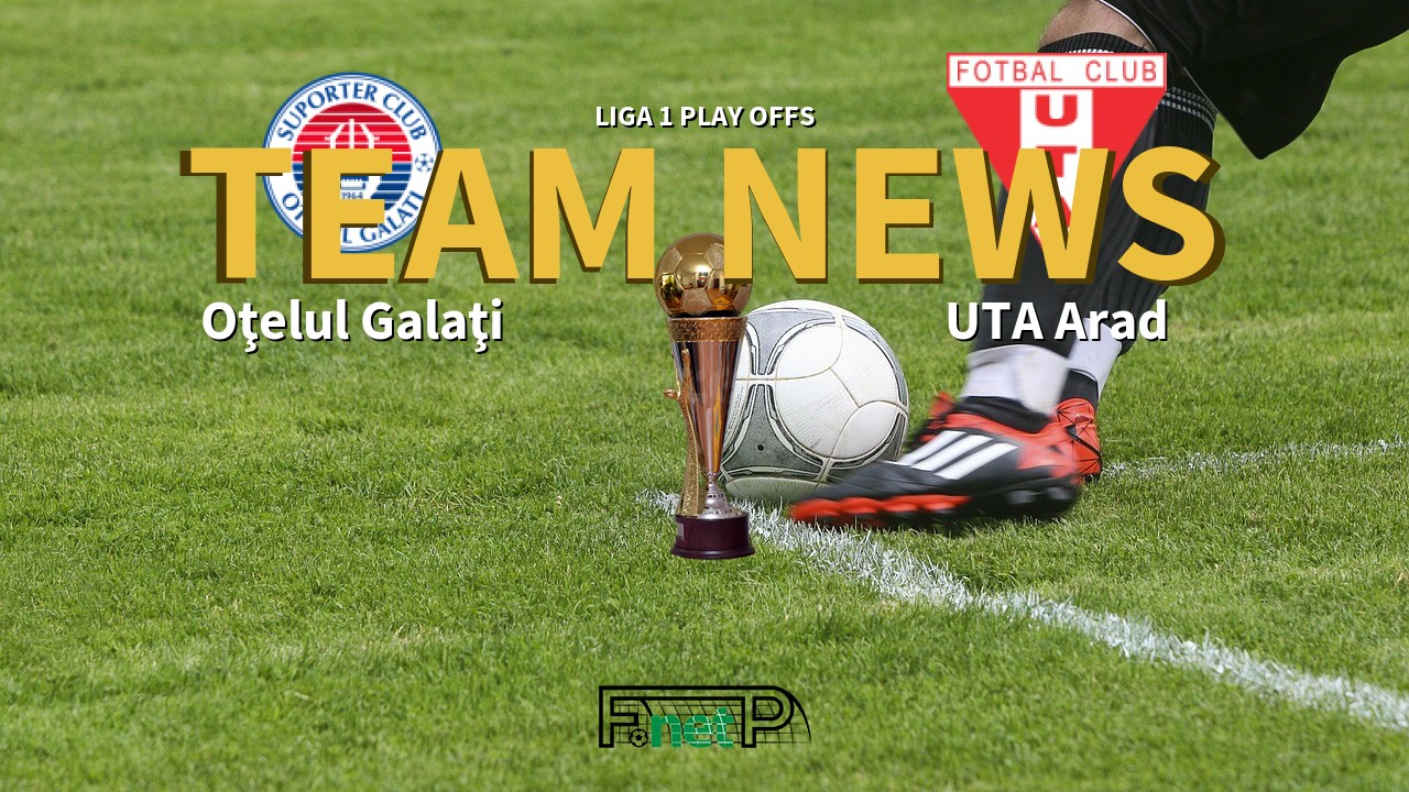 Liga 1 Play Offs News: Oţelul Galaţi vs UTA Arad Confirmed Line-ups