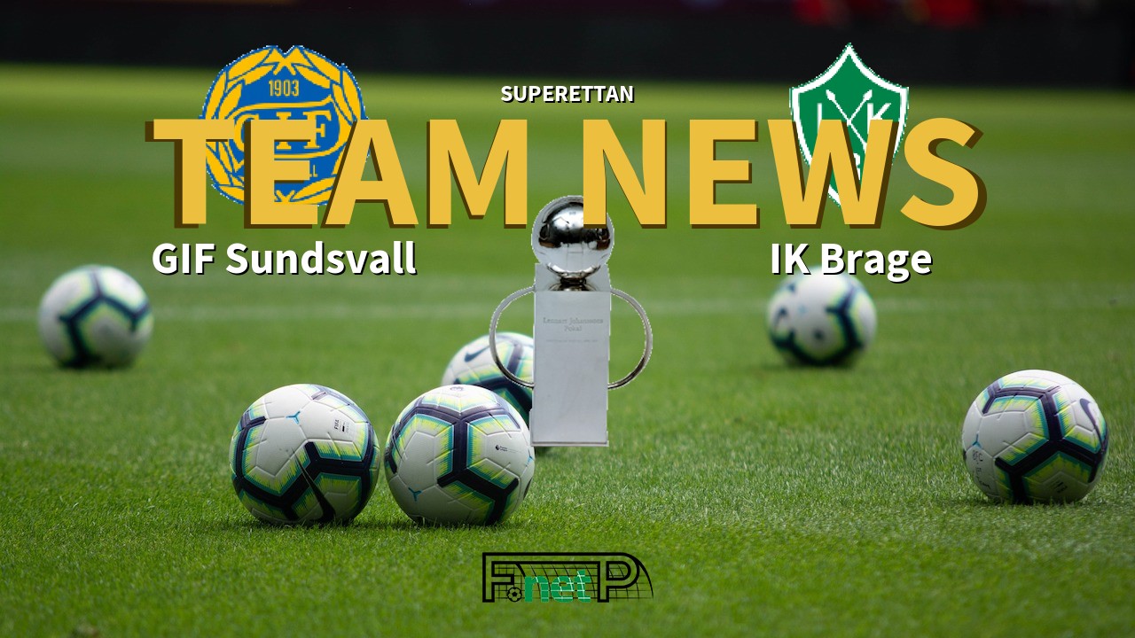 Superettan News: GIF Sundsvall vs IK Brage Confirmed Line-ups