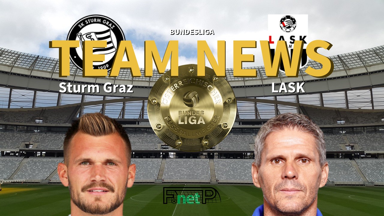 Bundesliga News: Sturm Graz vs LASK Linz Confirmed Line-ups