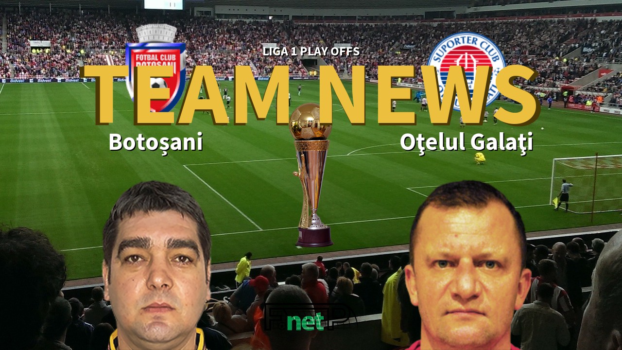 Liga 1 Play Offs News: Botoșani vs Oţelul Galaţi Confirmed Line-ups