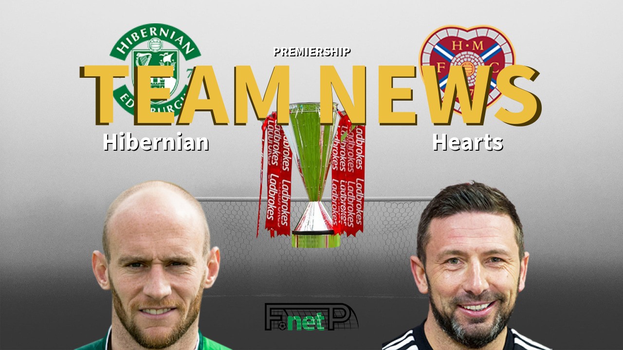 Premiership News: Hibernian vs Hearts Confirmed Line-ups