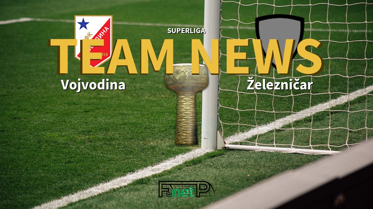 SuperLiga News: Vojvodina vs Železničar Pančevo Confirmed Line-ups
