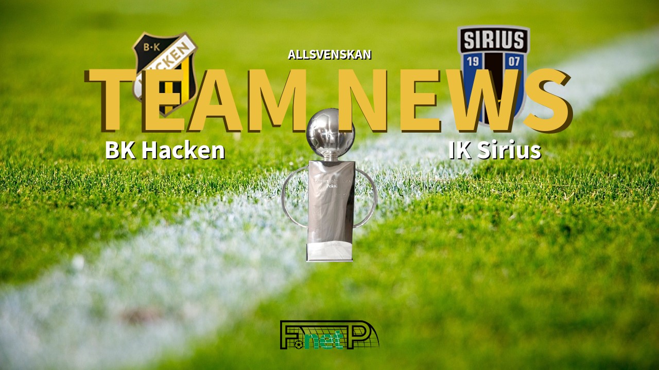 Allsvenskan News: BK Häcken vs IK Sirius Confirmed Line-ups
