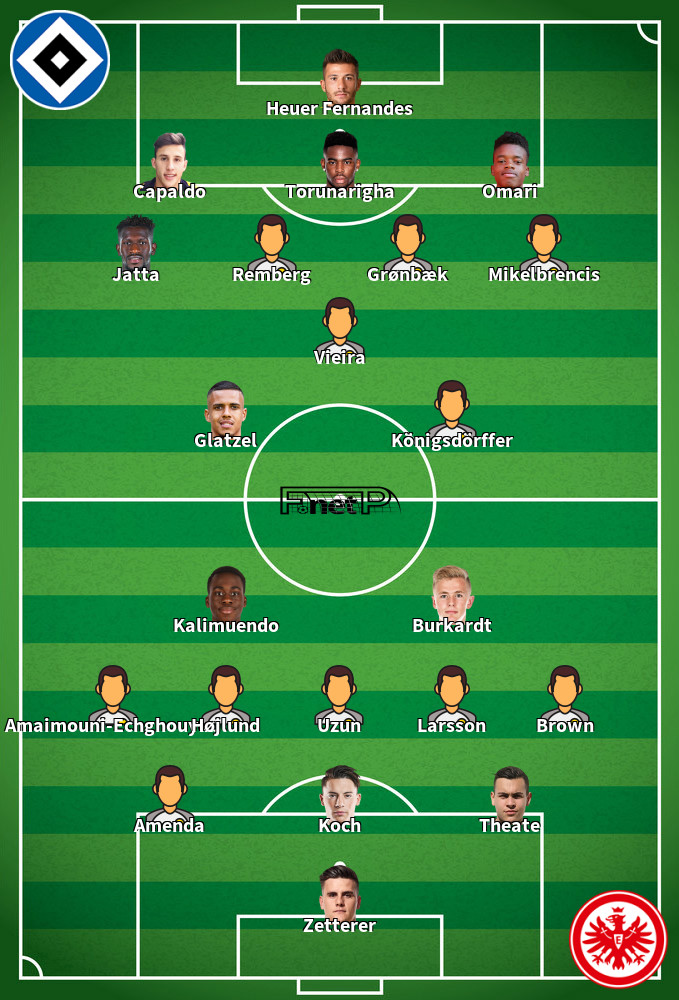 Eintracht Frankfurt v Hamburg Predicted Lineups 02-05-2026