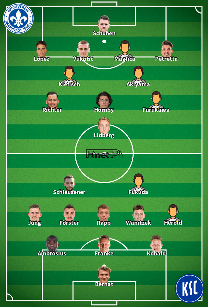 Karlsruhe v Darmstadt Predicted Lineups 03-05-2026