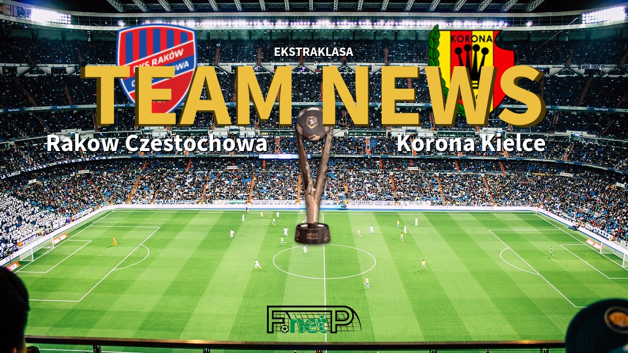 Ekstraklasa News: Raków Częstochowa vs Korona Kielce Confirmed Line-ups