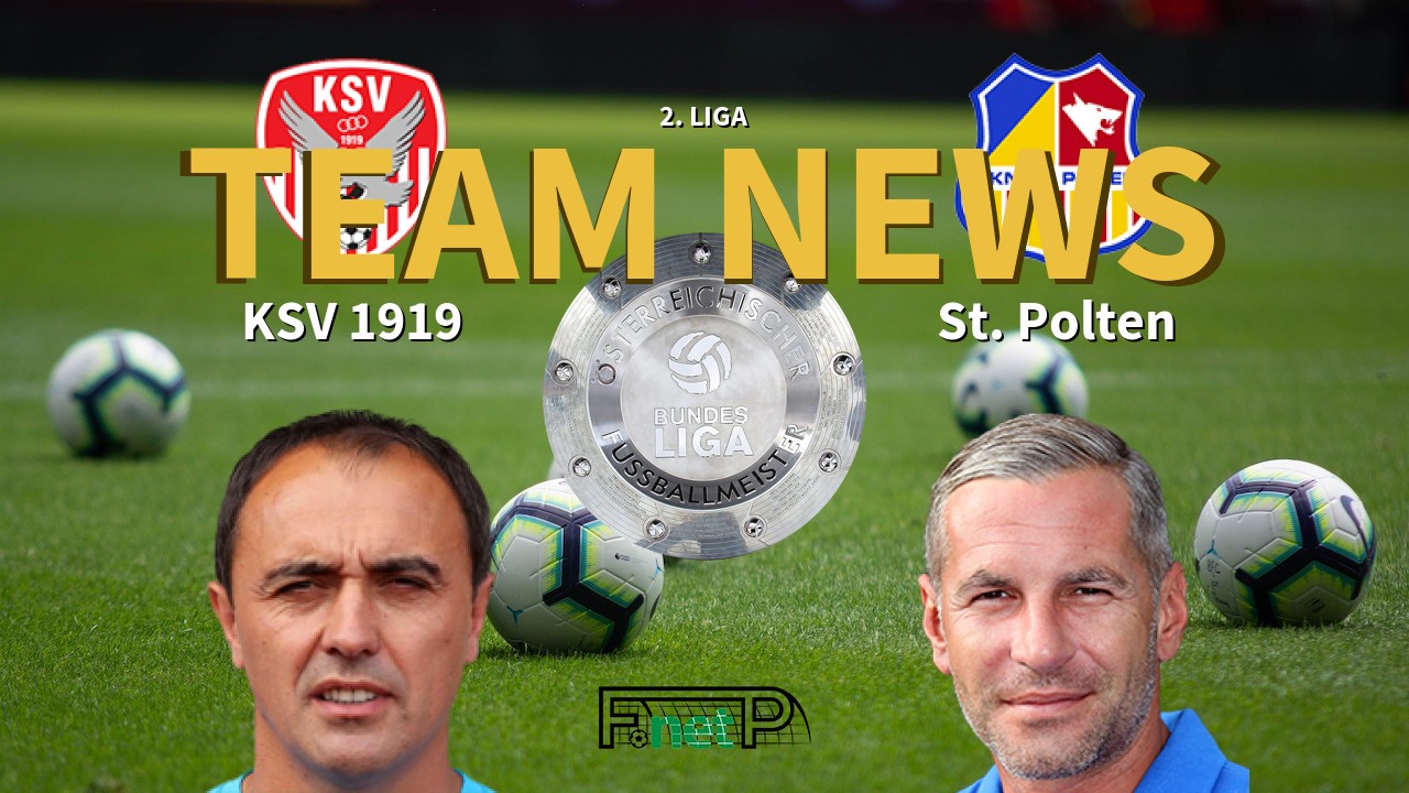 2. Liga News: KSV 1919 vs SKN St. Pölten Confirmed Line-ups