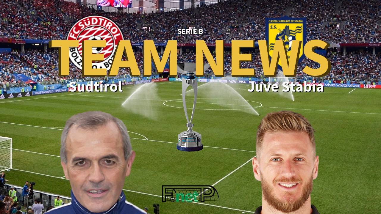 Serie B News: Südtirol-Alto Adige vs Juve Stabia Confirmed Line-ups