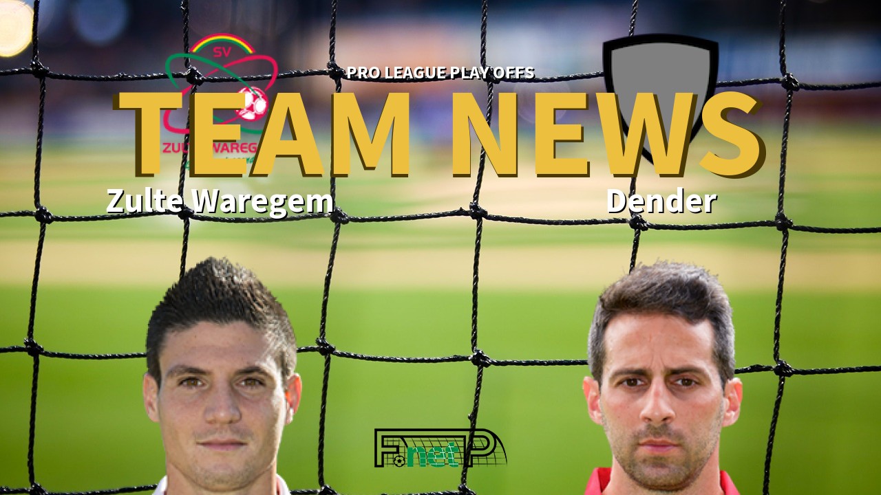 Pro League Play Offs News: SV Zulte Waregem vs Dender Confirmed Line-ups