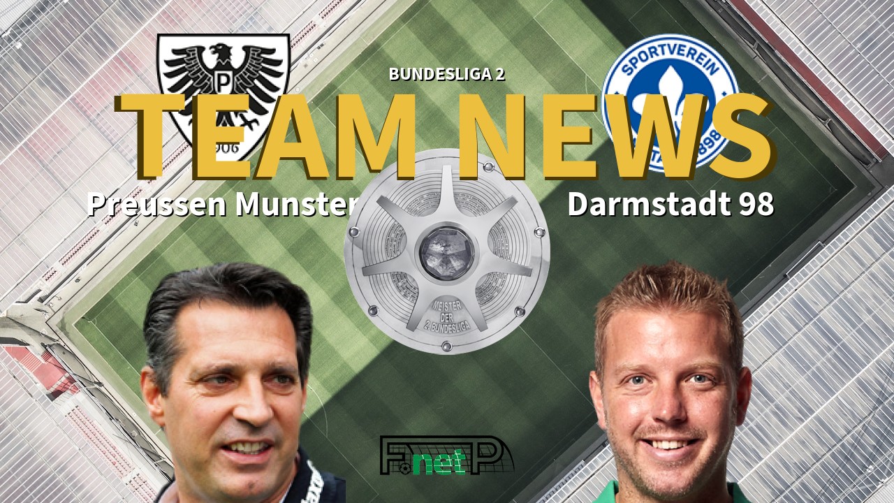 Bundesliga 2 News: Preussen Münster vs Darmstadt Confirmed Line-ups