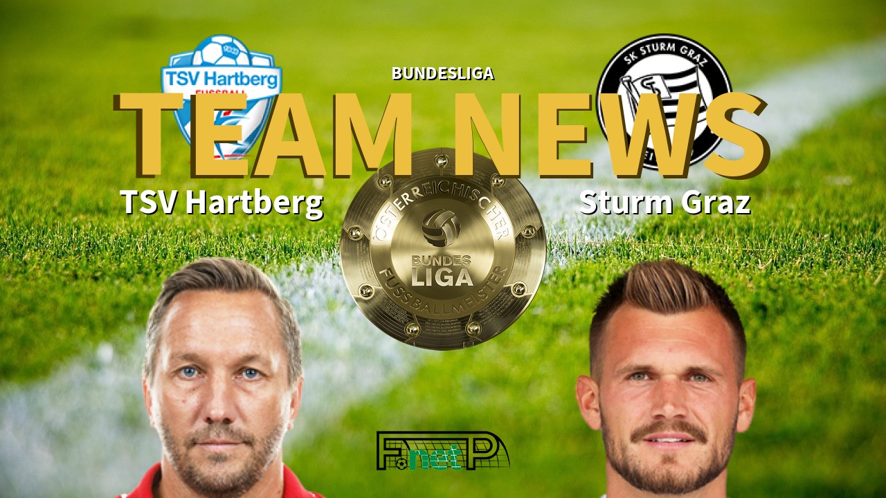 Bundesliga News: TSV Hartberg vs Sturm Graz Confirmed Line-ups