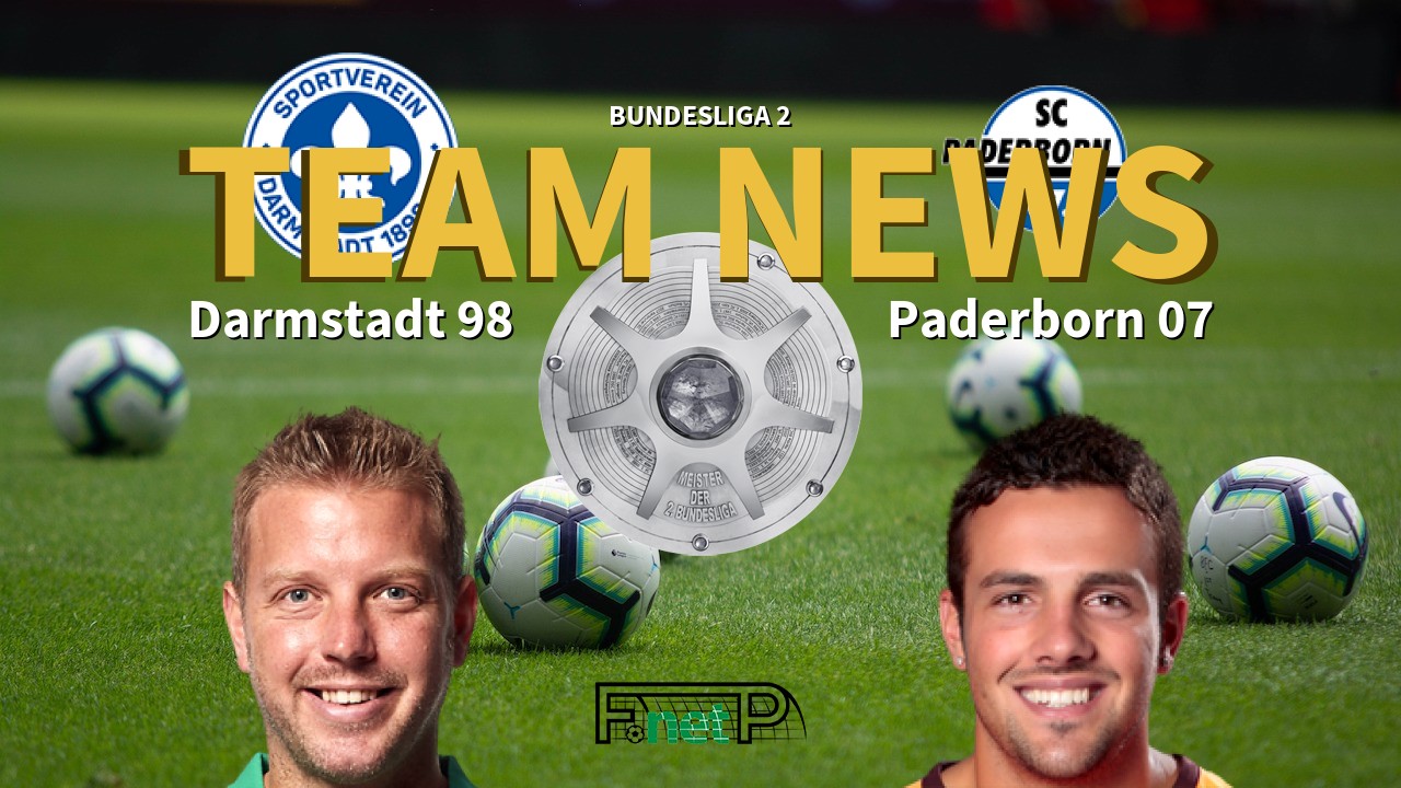 Bundesliga 2 News: Darmstadt vs Paderborn Confirmed Line-ups