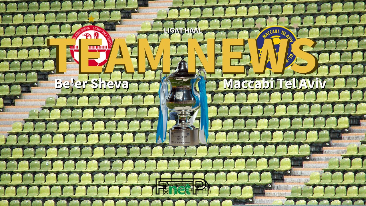 Ligat HaAl News: Hapoel Be'er Sheva vs Maccabi Tel Aviv Confirmed Line-ups