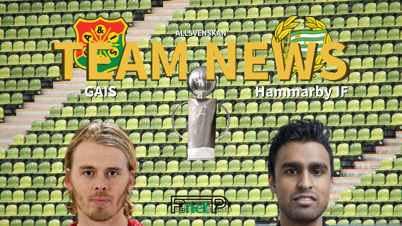 Allsvenskan News: GAIS vs Hammarby IF Confirmed Line-ups