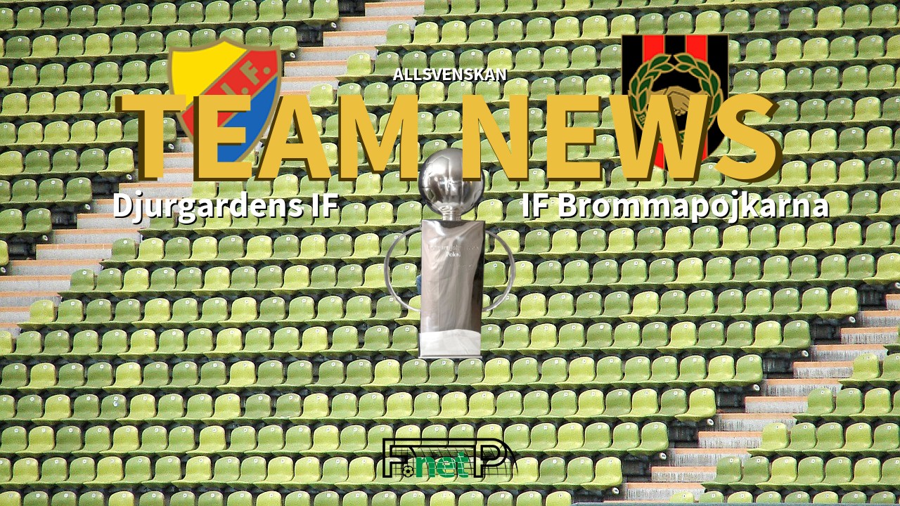 Allsvenskan News: Djurgårdens IF vs IF Brommapojkarna Confirmed Line-ups